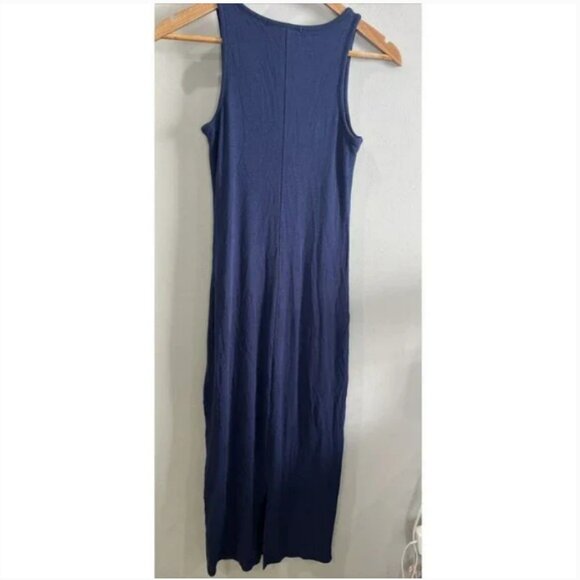 QUINCE Navy Tencel Jersey Tank  Dress NWT S - Picture 3 of 5